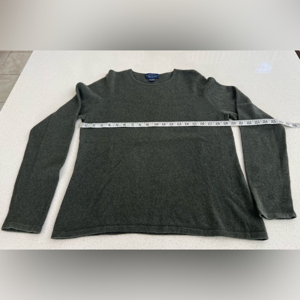 Charter Club Women's Dark Gray Crew Neck Sweater - Picture 6 of 8